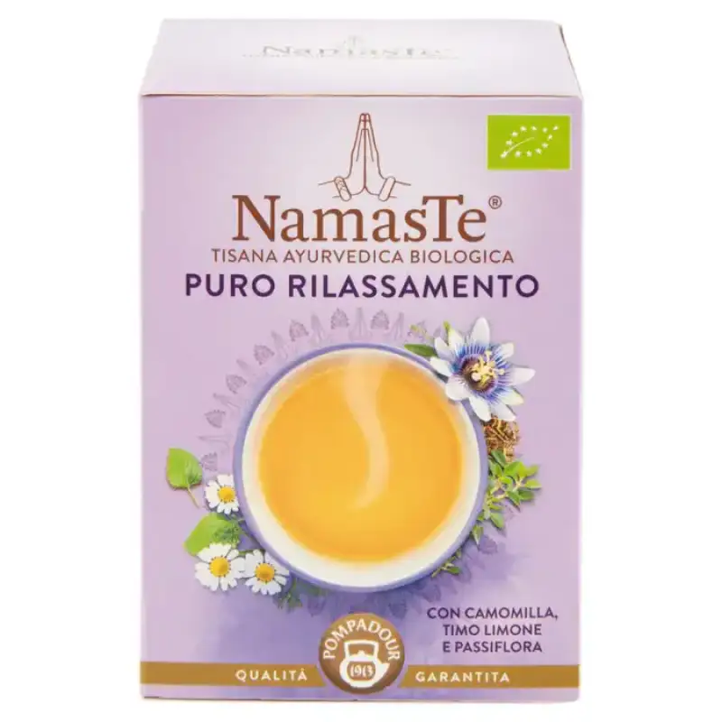 Namaste Pompadour Ceai Organic Ayurvedic Bio Pure Relaxation 15 x 2 g Bax 6 buc.